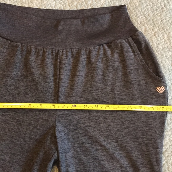 Forever 21 Heather Grey Joggers Stretch Waist Ankle Cuffs Side Pockets Sz Lg - Picture 10 of 13